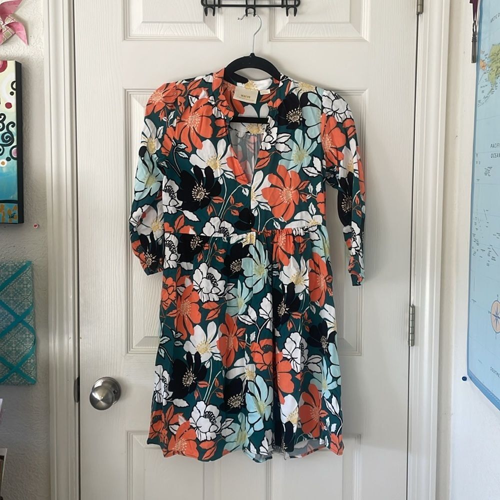 ANTHROPOLOGIE Maeve Juno Printed Dress :
DARK TURQUOISE NWT